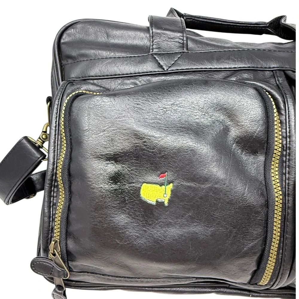 New Main Line Masters Golf Briefcase Mens Black Leather Messenger Bag 6116